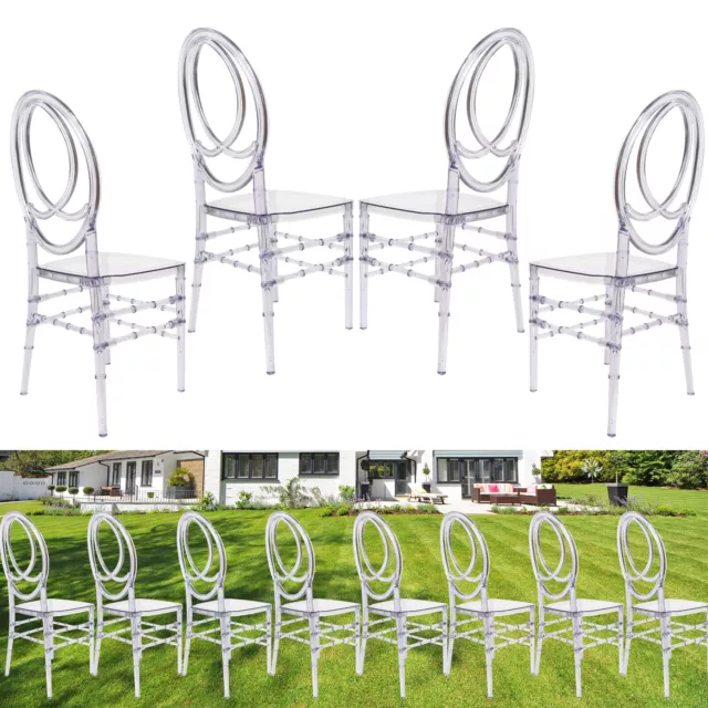 4 PCS Indoor Outdoor Patio Chairs Stackable Banquet Chairs For Outdoor Events
