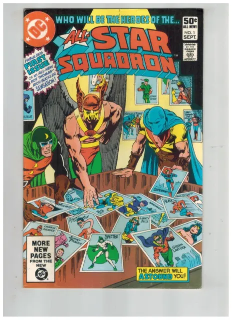 All Star Squadron 1  JSA Justice Society  Dr. Fate!  Hawkman!  VF 1981