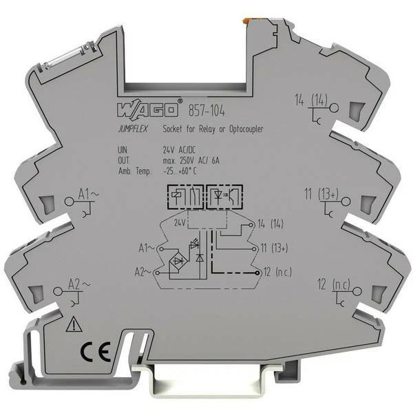 Wago 857-104 zoccolo per rele' 1 pz l x a p 6 81 94 mm