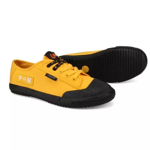 Feiyue X Bruce Lee " LITTLE DRAGON " 1920 Lo Men's Sneakers Yellow/Black 10M NEW