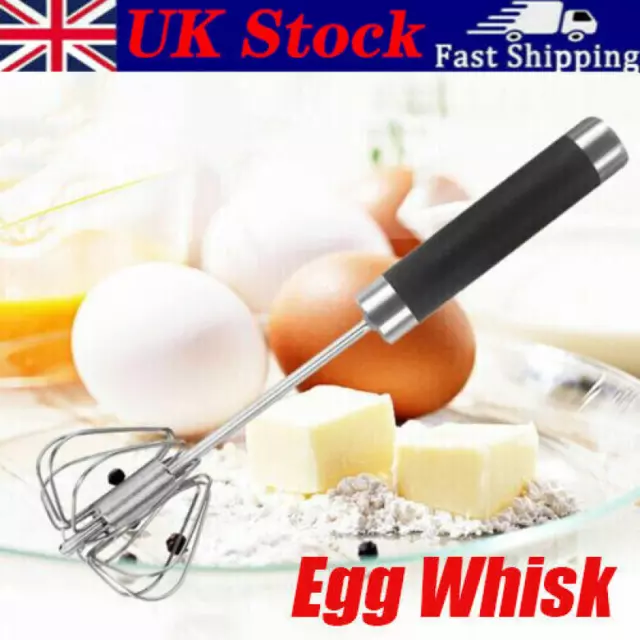 1pc Stainless Steel Semi-automatic Egg Beater, Half-automatic Ice