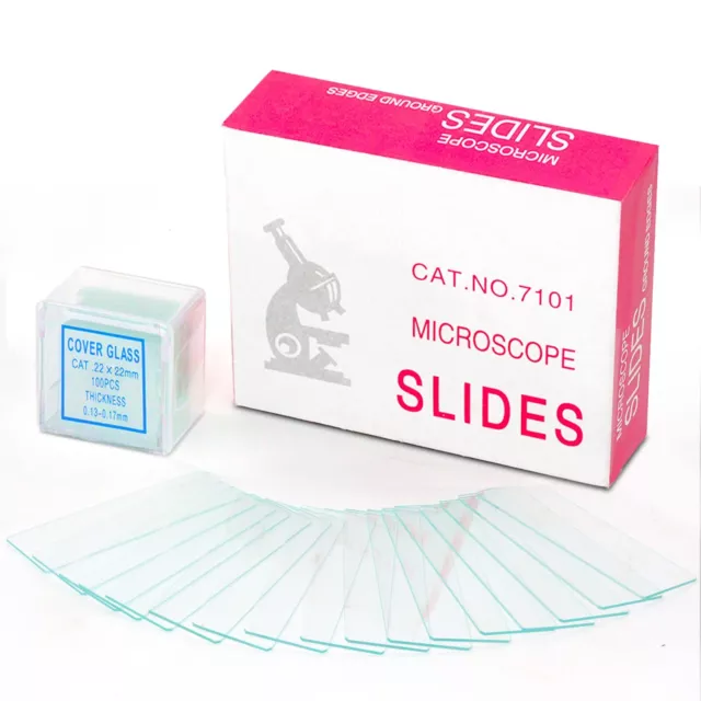 Microscope Slides and Covers, Blank Glass Slides for Microscope Set - 50 Slid...