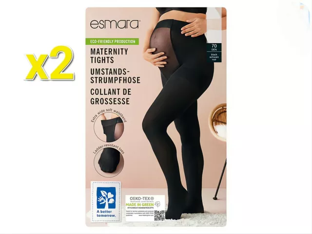 LOT DE 2 Collant de grossesse ESMARA® Taille XL 46/48 Noir - confortable  EUR 6,90 - PicClick FR