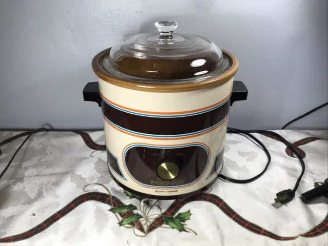 Rival Crock Pot Slow Cooker Oval Removable Stoneware 5 1/2 Qt Model  3755-903