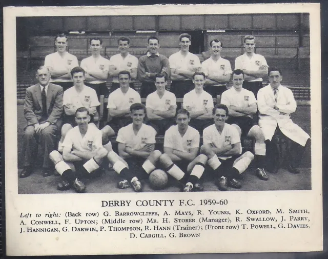 Fleetway-Football Teams 1959/60- Derby County Fc