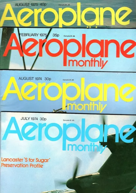 Aeroplane Monthly Back Issue Selection 1973 1974 1975 1976 1977 1978 1979