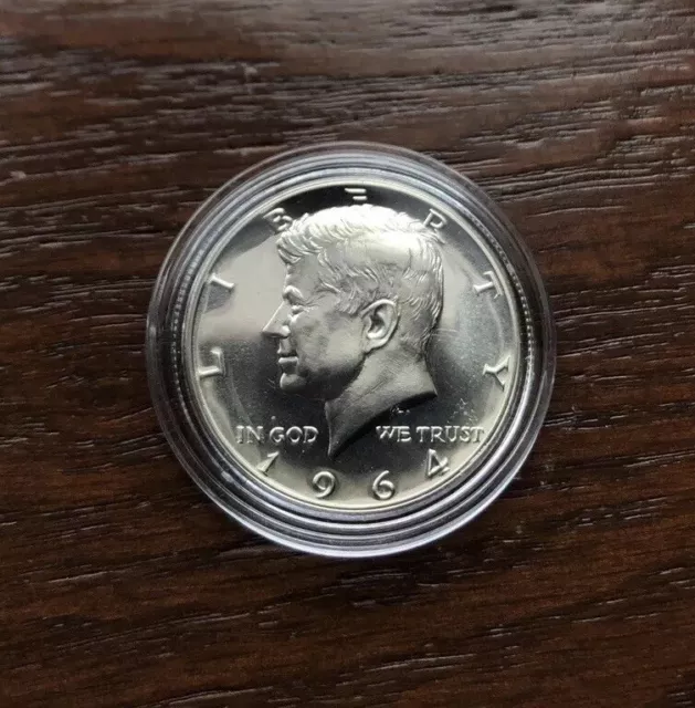 1964 PROOF Silver Kennedy Half Dollar In BU GEM CONDITION!