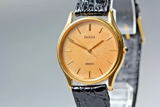 NEAR MINT] VINTAGE SEIKO DOLCE 8N40-5040 Quartz Gold Men's Watch New  Battery $299.99 - PicClick