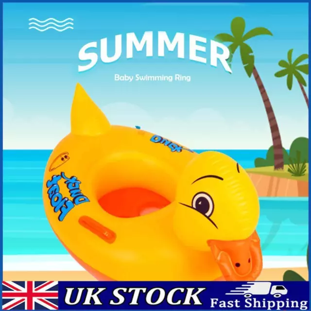 Inflatable Duck Swimming Ring Toddler Safety Float Bed Kids Water Play Equipment