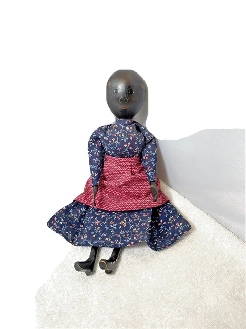 Vintage Wooden Peg Doll 12" Tall