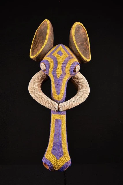 21083 African Old Barmaki Elephant Helmet Mask/Helmet Mask Cameroon
