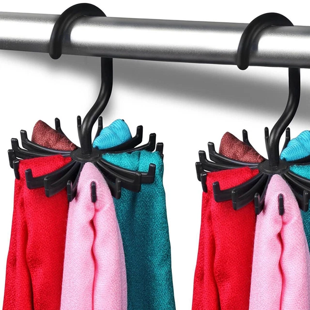 8 Pcs Cintres À Cravate Porte-cravates Pour Placard Hommes Écharpe En Soie