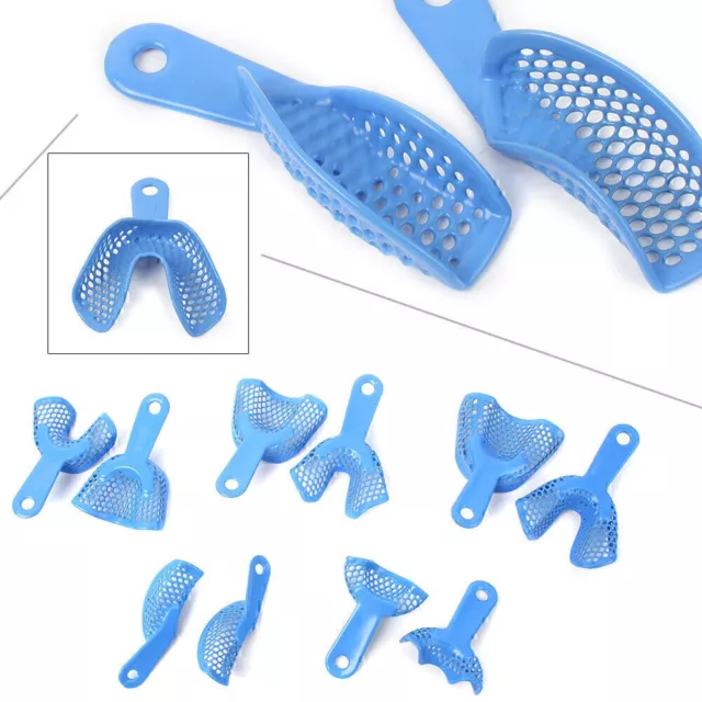 5 Pairs Dental Supplies Plastic-Steel Impression Trays Autoclavable S M L GZ