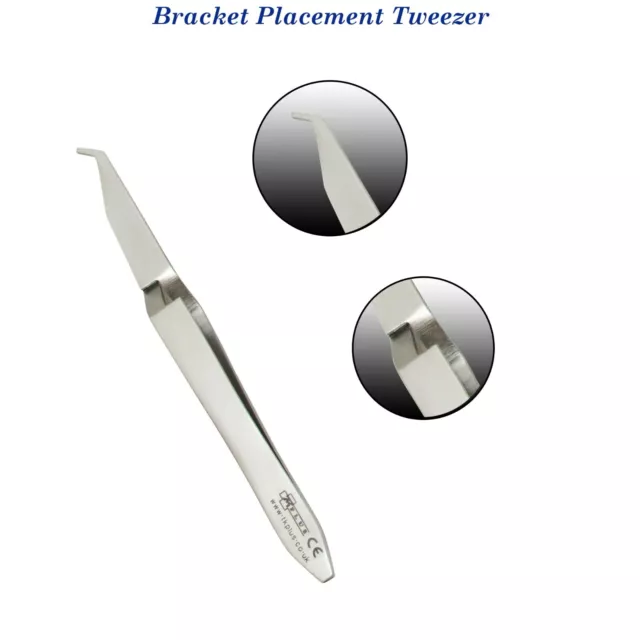 Dental Orthodontic Reverse Action Bracket Holding Tweezer Placing Forceps Ortho