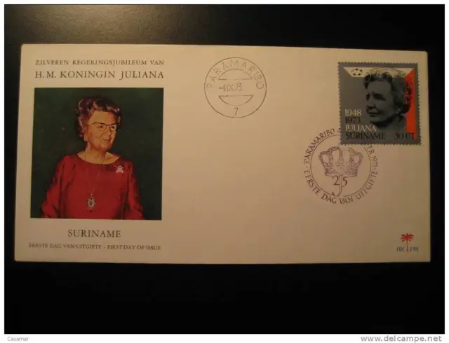 Suriname Netherlands Paramaribo 1973 Queen Juliana Familles Royales Royal Family