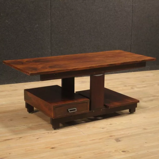 Mesa de centro diseño mueble madera masilla salón moderno siglo XX vintage 900