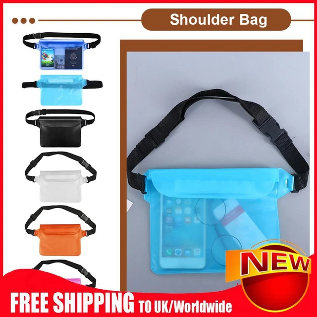 PVC Pocket for Phone Valuables Waterproof Waist Bag with Adjustable Waist Strap
