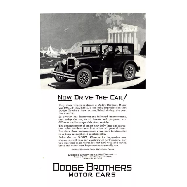 1926 Dodge Brothers Motor Cars: Now Drive the Car Vintage Print Ad