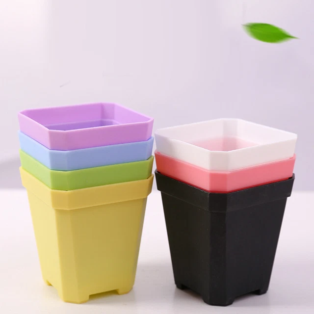 Confezione Da 20 Vasi Per Piante In Plastica Nera - Ideali Per Interni, Vasi Da Fiorista, Formato Tondo