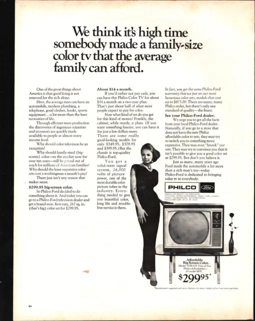 1967 Philco TV PRINT AD Model 5239 GY $299.95 sexy women a3