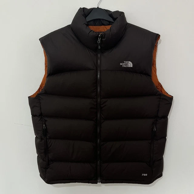 The North Face Weste Herren extra groß braun 700 Nuptse Down XL Körperwärmer