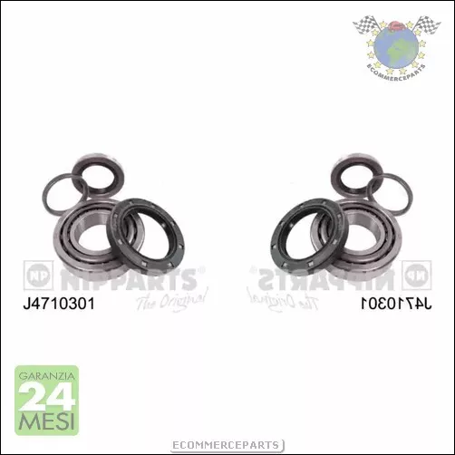 2X Kit Cuscinetto Mozzo Ruota Nipparts Post Per Asia Motors Hi-Topic Rocsta