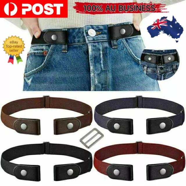 Buckle-free Elastic Invisible Waist Belt for Jeans No Bulge Hassle Men Women New