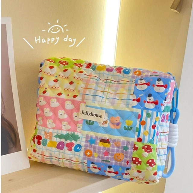 Cotton Travel Toiletry Bag Clutch Cartoon Pencil Case  Women