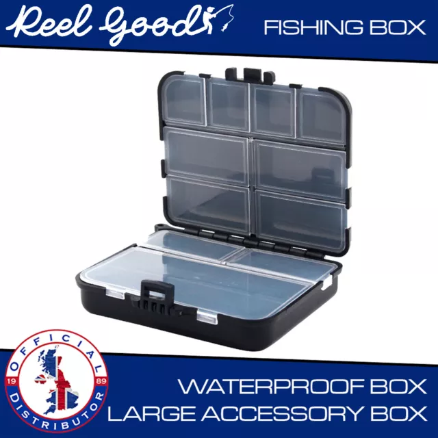 MAGREEL WATERPROOF FISHING Tackle Box Lures Weights Hooks Storage 27 x 18 x  5 CM £9.89 - PicClick UK