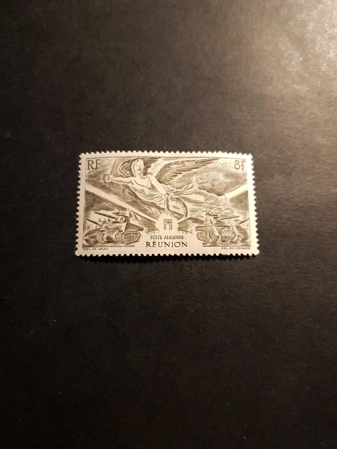 Timbre France Colonie Reunion Poste Aérienne Pa N°35 Neuf * Mh 1946