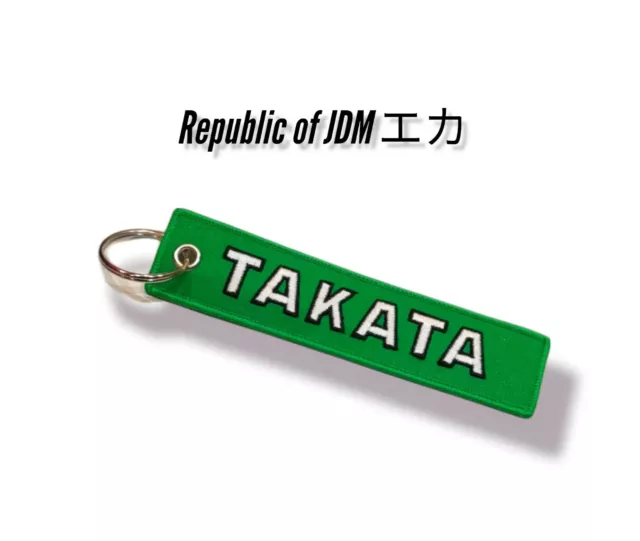 TAKATA JDM Style Key Ring Keychain Flight Tag XMAS Stocking Filler Gift Car UK