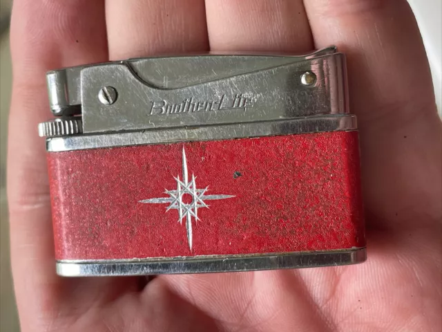 Vintage Brother Lite Japanese Gas Pocket Cigarette Lighter - Needs Fuel & Flint