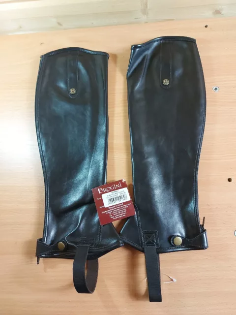 BNIP Brogini Stretch Half Chaps - Black, Adult Med Tall,  *Free Postage*