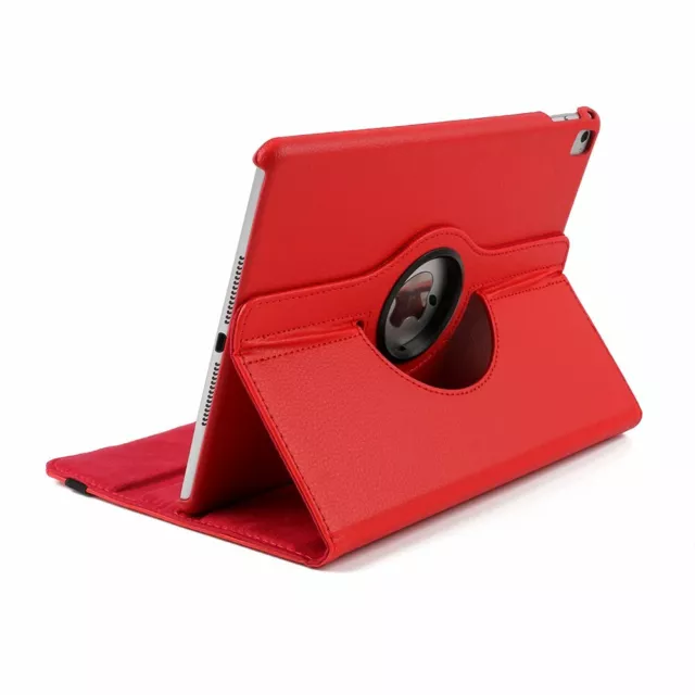 Housse Etui Rouge pour Apple iPad 9.7 2017/2018 + Vitre de protection 3