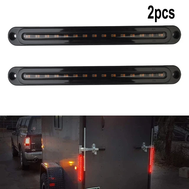Lot De 2 Paires De Feux Arrière LED 12V Pour Camion - Type Hamburger, Clignotant Et Stop