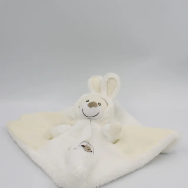 Doudou plat ours déguisé en lapin blanc écru SIMBA TOYS - 15442