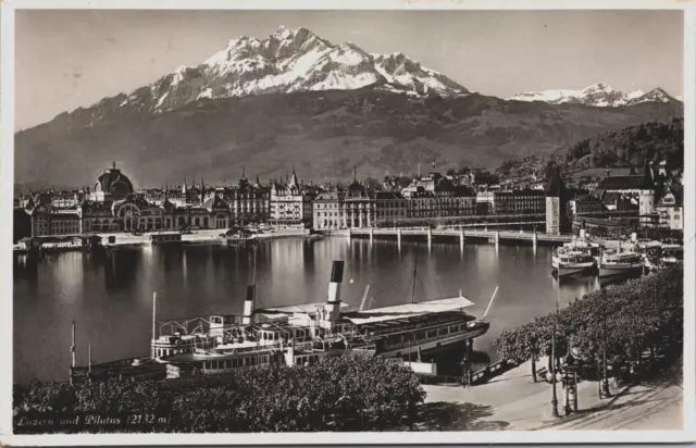 Switzerland Luzern und Pilatus Vintage RPPC C084