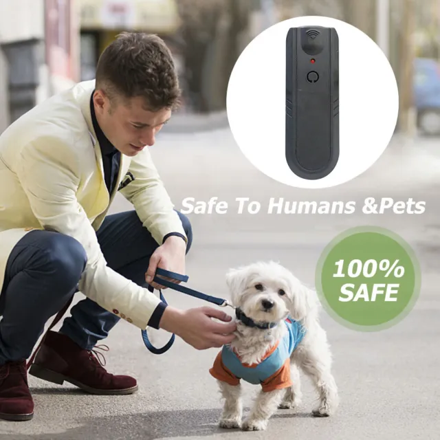 Dispositivo de control de corteza de perro plástico portátil ultrasónico para accesorios de entrenamiento de mascotas