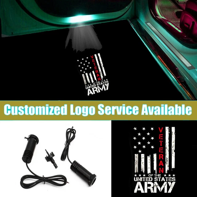 Projecteur Porte Voiture Yufana - Logo Aliés Lumineux - Installation Facile Sans Fil - Noir - Cadeau Tuning