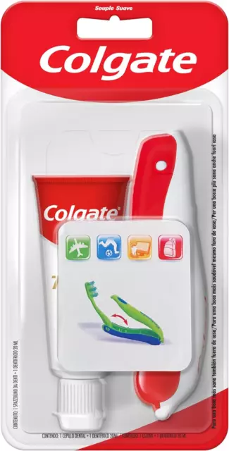 Colgate Total Kit de Viaje Cepillo de Dientes Suave con Pasta de Dientes