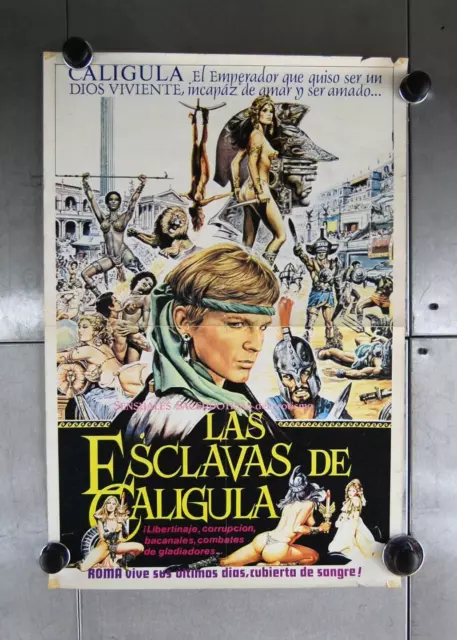 Vtg Caligula Esclavas Film Pérou Italie 1984 Drama Amour Affiche 43.2cm x 63.5cm