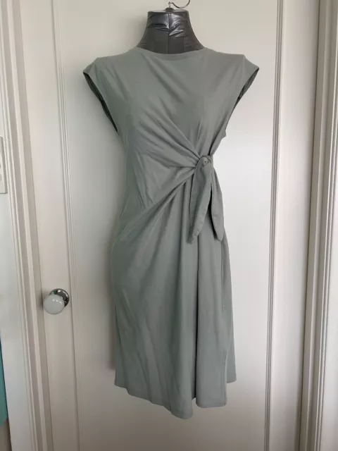 H&M maternity dress, light green, size small, cotton