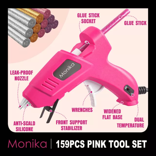 Monika Pink Tool Combo Portable Household Tool Set & Piece Gardening Tool Kit 3