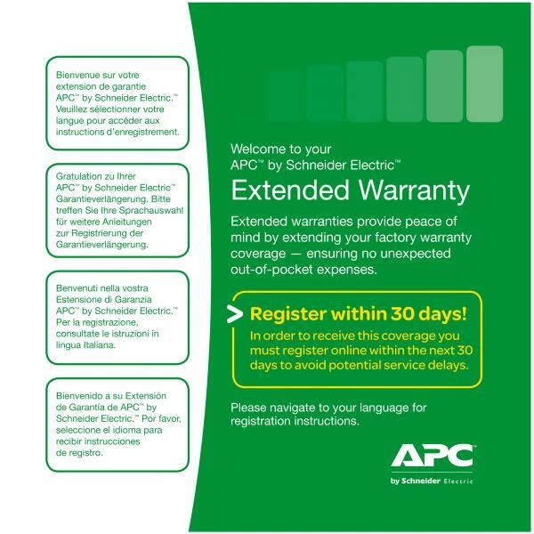 Apc - Services And Licenses EXTENDED WARRANTY 3YR STOCKABLE PART NUMBER IN