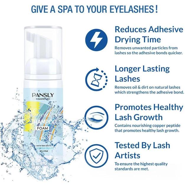 Eyelash Extension Foaming Shampoo Foam Cleanser Eyelid Lash Inc Brush D8D7