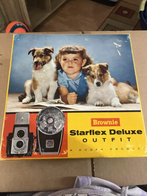 Vintage Kodak Brownie Starflex Deluxe Camera Outfit