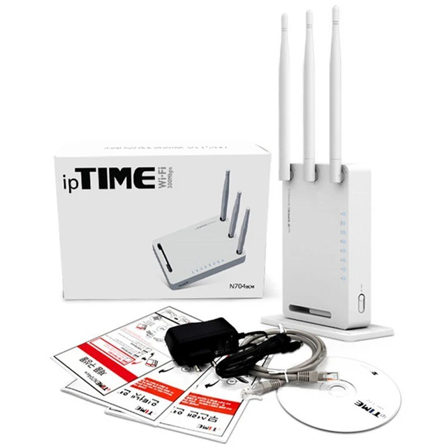 Iptime Router Setup IPTIME N704BCM ROUTER Wifi Antenna Modem 300Mbps 802.11n 4 Port LAN VPN ...