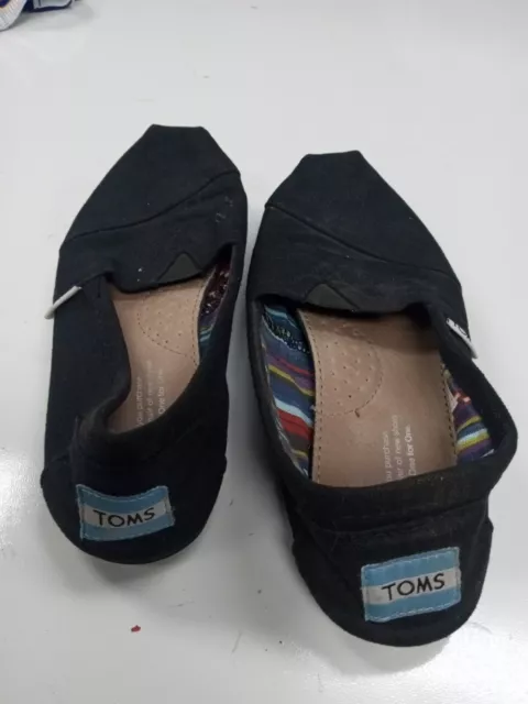 Toms Women's (sz 6.5) Classic Black Canvas Women's Casual Slip on Shoes