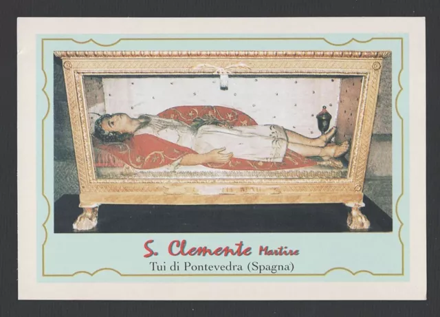 Santino Holy Card Image Pieuse  Heiligenbild  S . Clemente  Martire