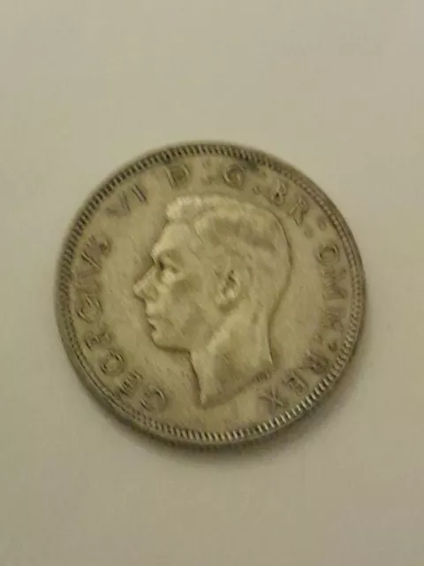 1940 GEORGE VI SILVER TWO SHILLINGS / FLORIN 0.5 Silver Coin.